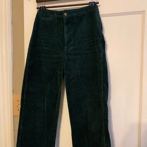 Green corduroy Madewell pants